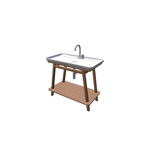 ArtCeram / Naked / Naked umyvadlo L6500+Trapezio L7040 - (971x530x1077)