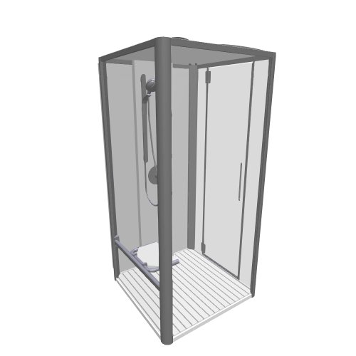 Palme / Scala-Dampfkabine / SCRQ1-dvere vpravo ze strany - (1050x1195x2174)