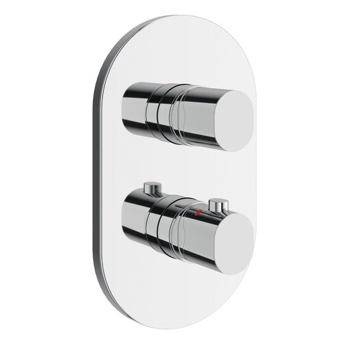 Ravak / Feinarmaturen - chrome / CR II 063 00CR O2 RB071 2 way thermostatic concealed tap - (126x60x220)