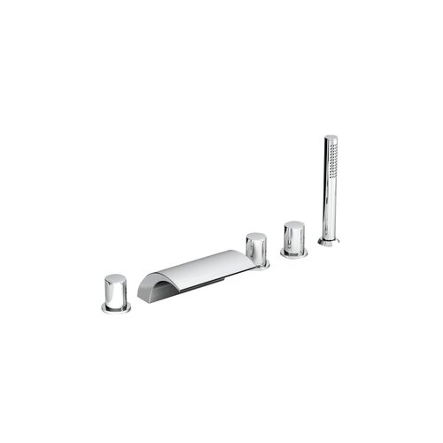 Ravak / Feinarmaturen - badewannen / WF 025 00CR 5 hole deck mounted bathtub tap waterfall - (647x145x78)