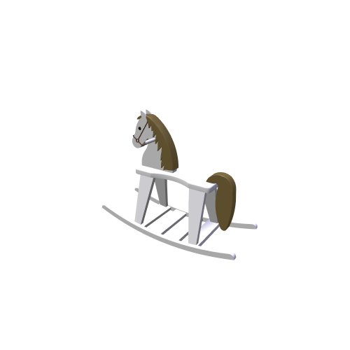 Obecné objekty - interiér / Dětské pokoje / Toy horse - (895x334x683)